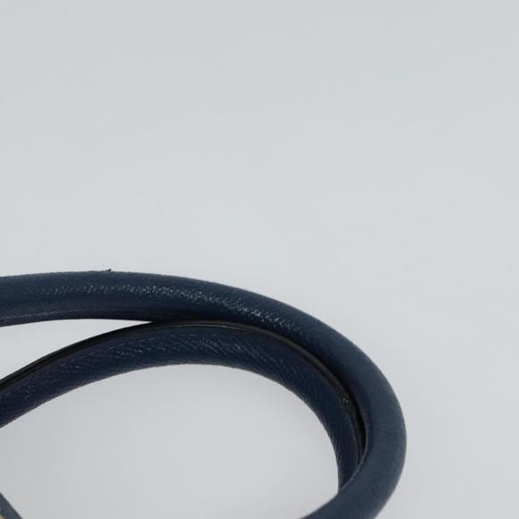 Coach Hand Bag Leather 2way Blue Gold Auth bs24027 - Picture 8 of 16